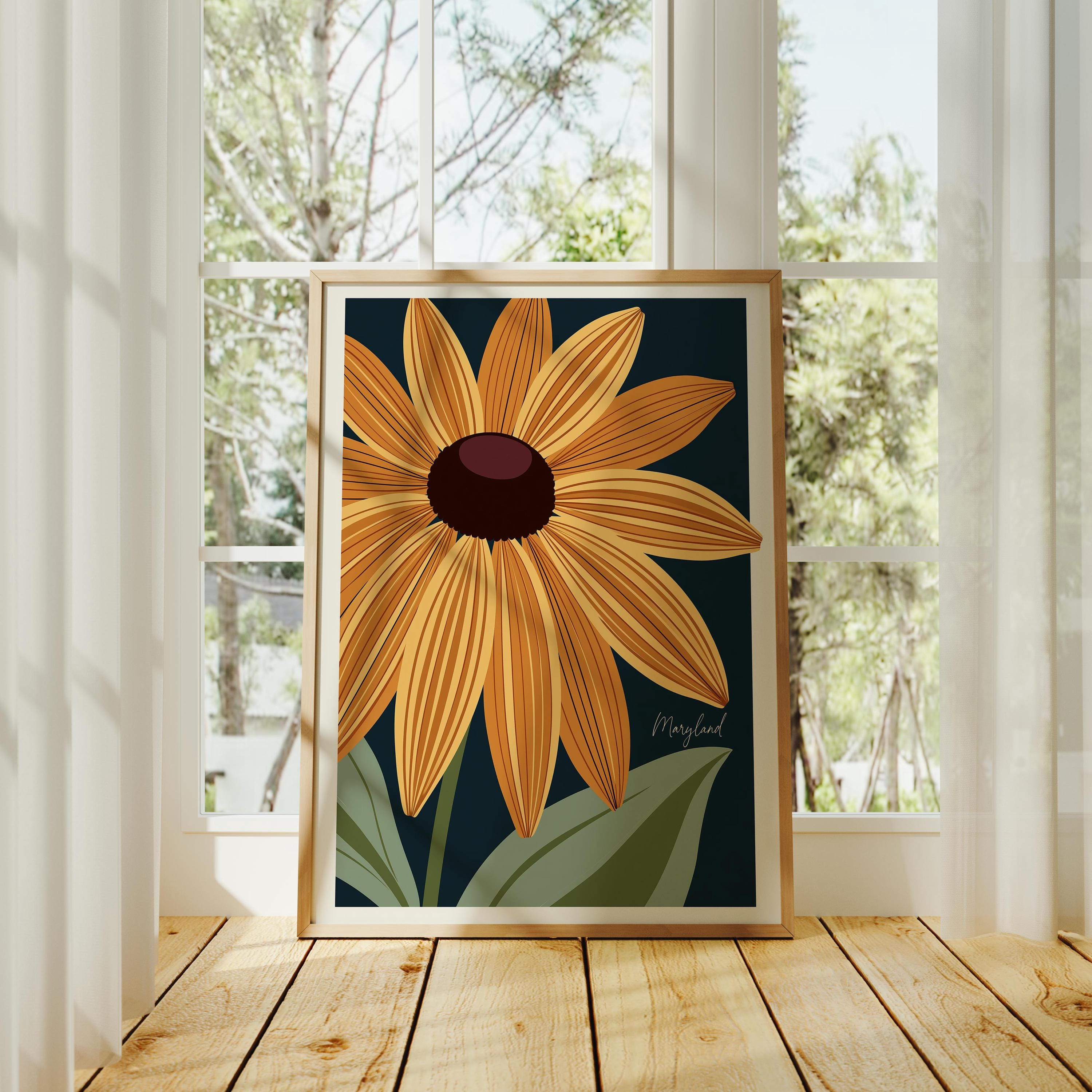 Maryland State Flower Art Print – Black-Eyed Susan