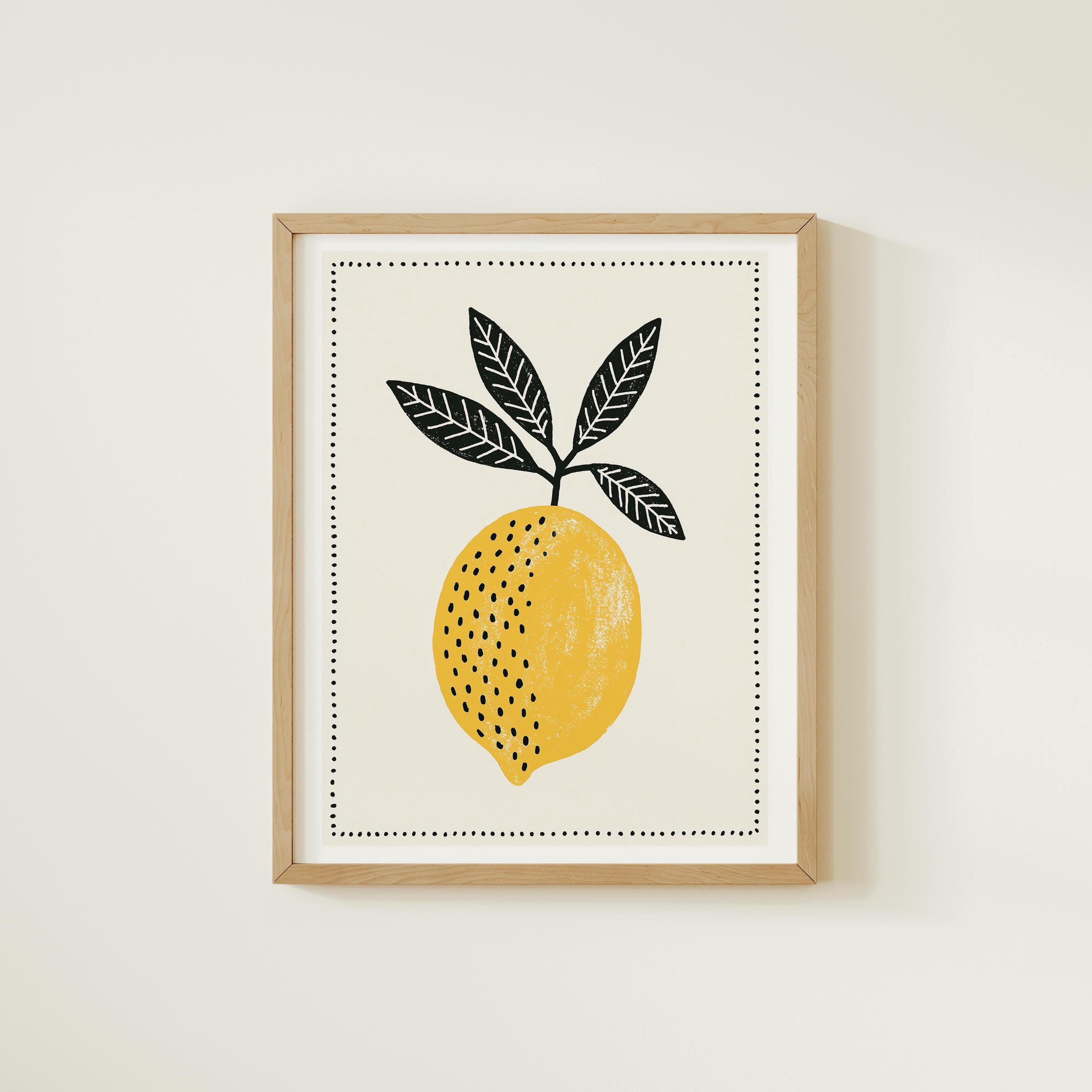 Yellow Lemon Nursery Print