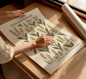Kentucky state flower art print, goldenrod