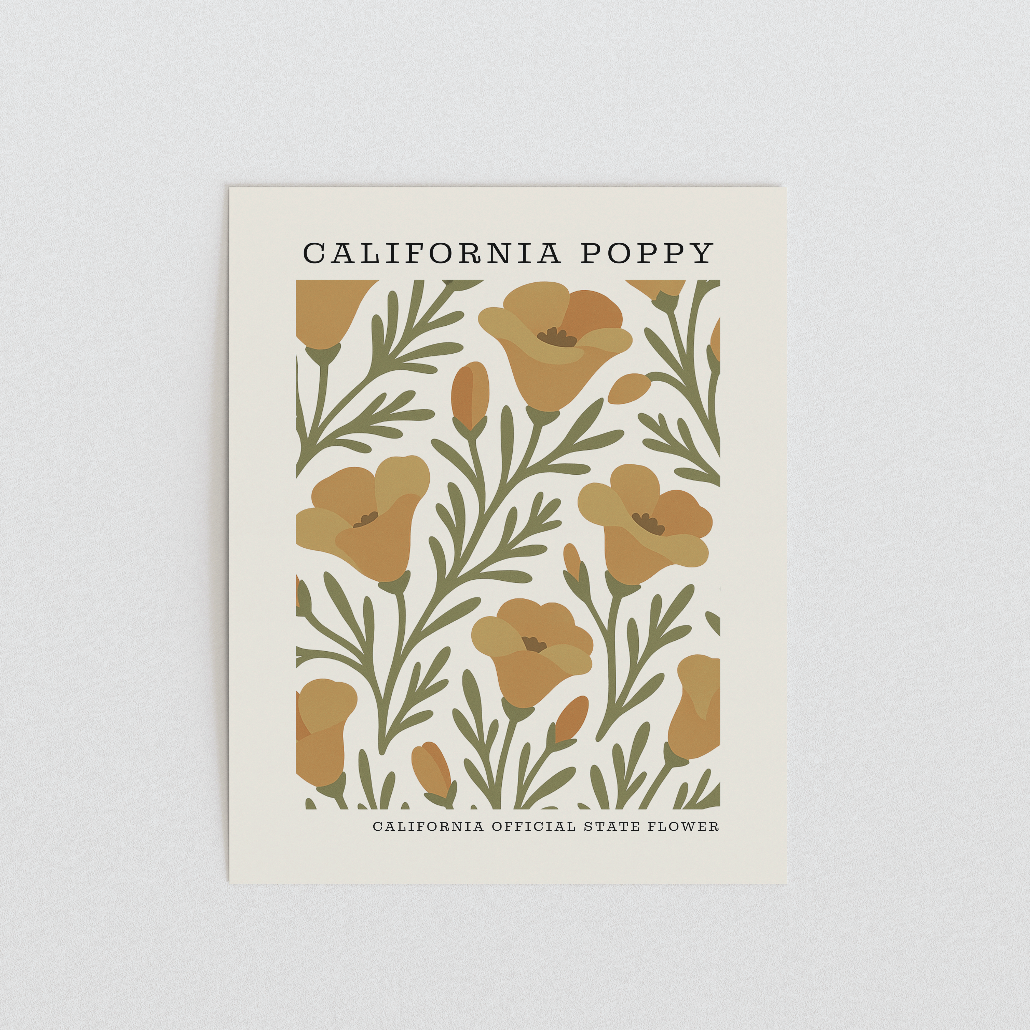 California State Flower Art Print – California Poppy