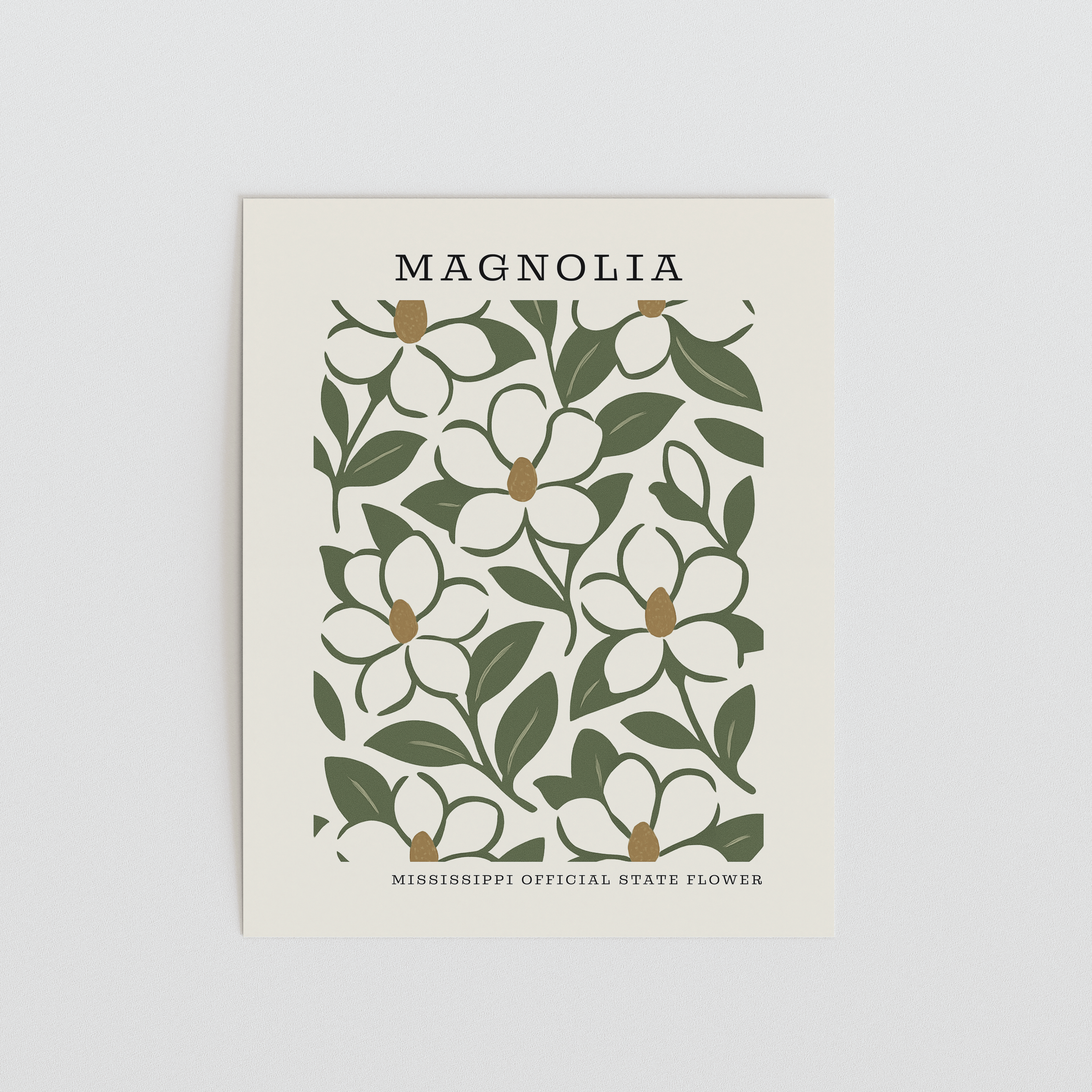Mississippi State Flower Art Print – Magnolia