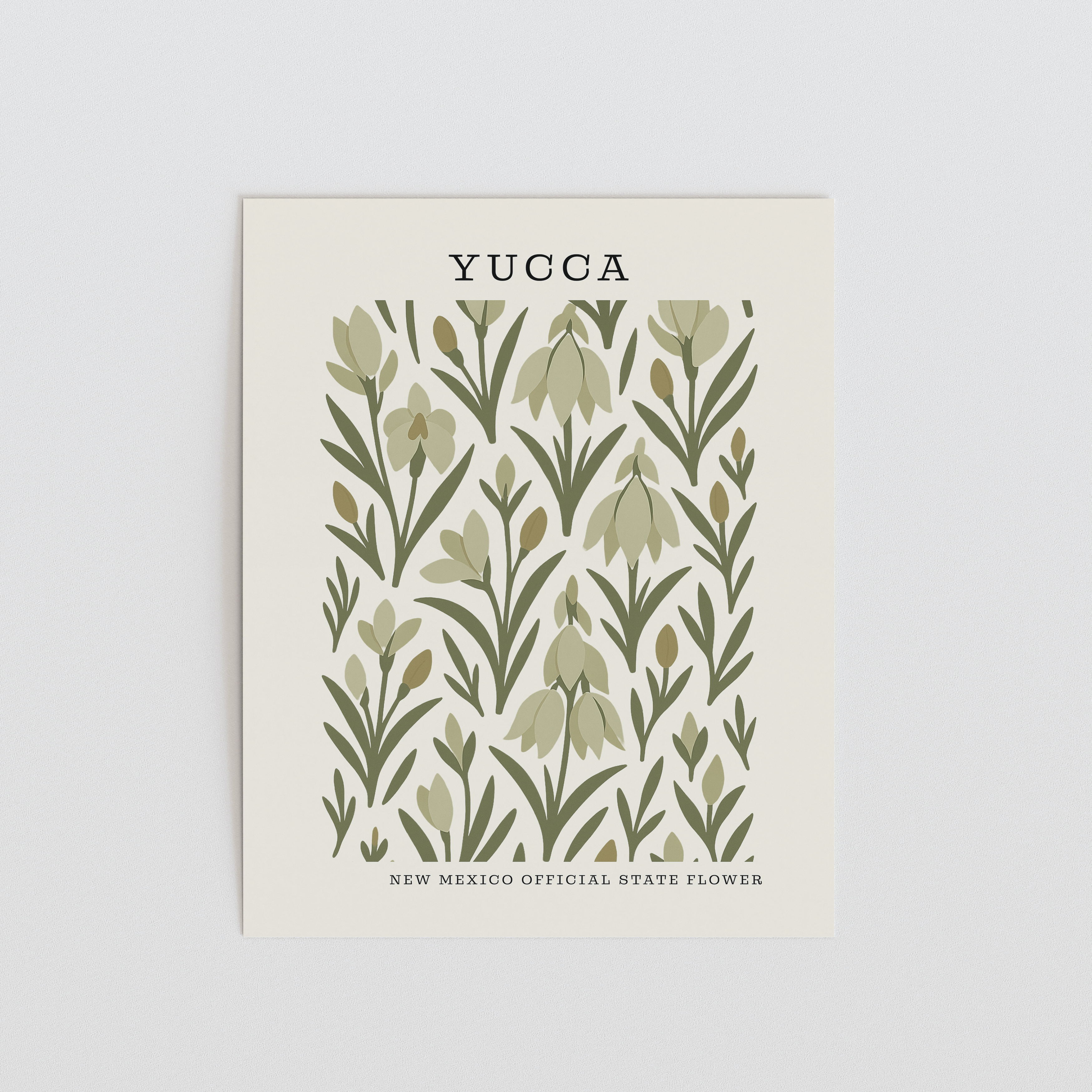 New Mexico State Flower Art Print – Yucca Flower