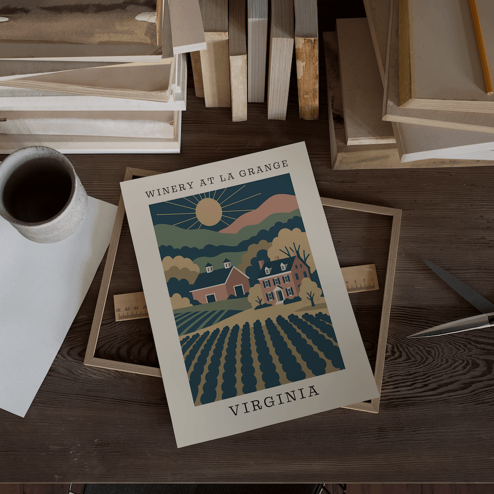 Winery at La Grange – Virginia Art Print