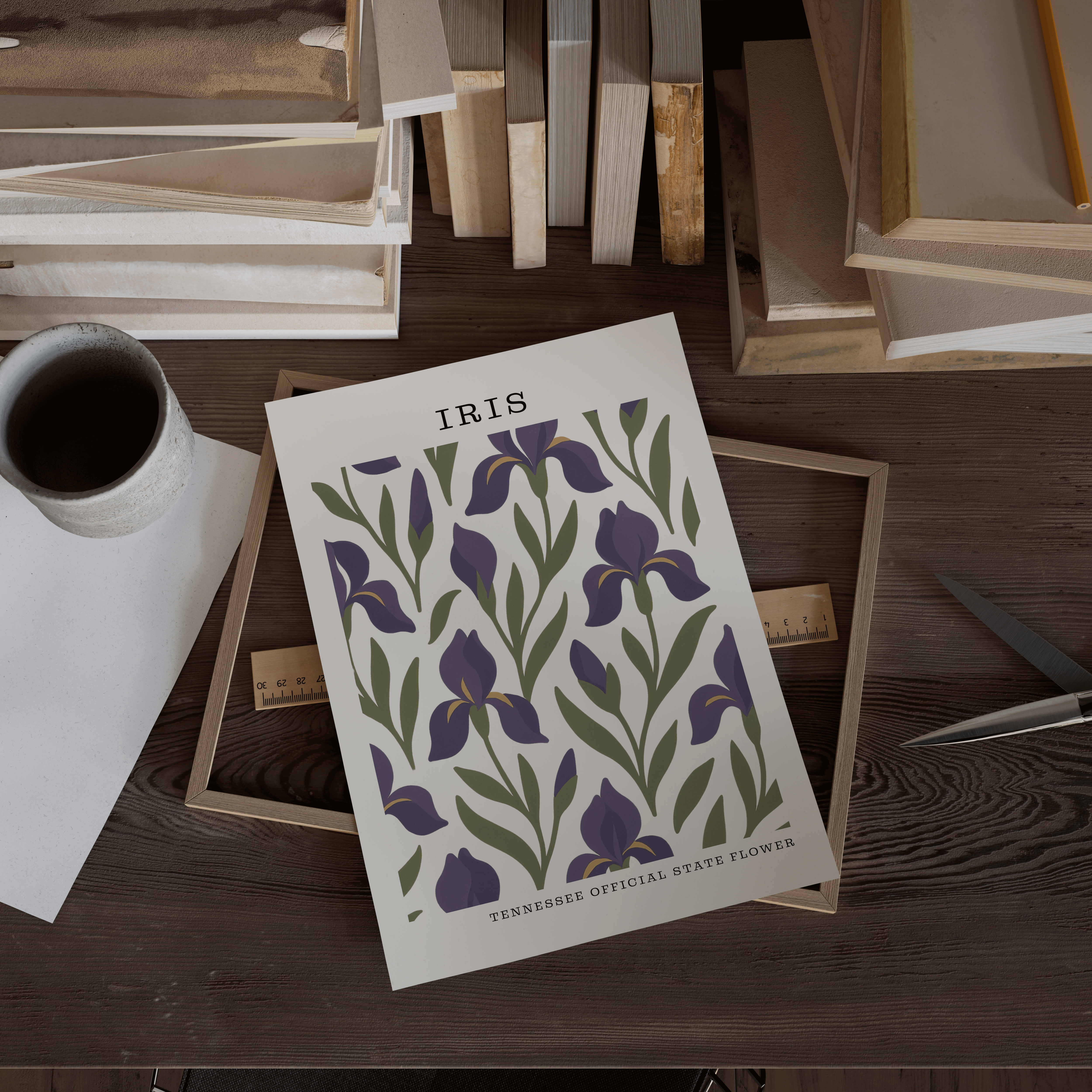 Tennessee State Flower Art Print – Iris