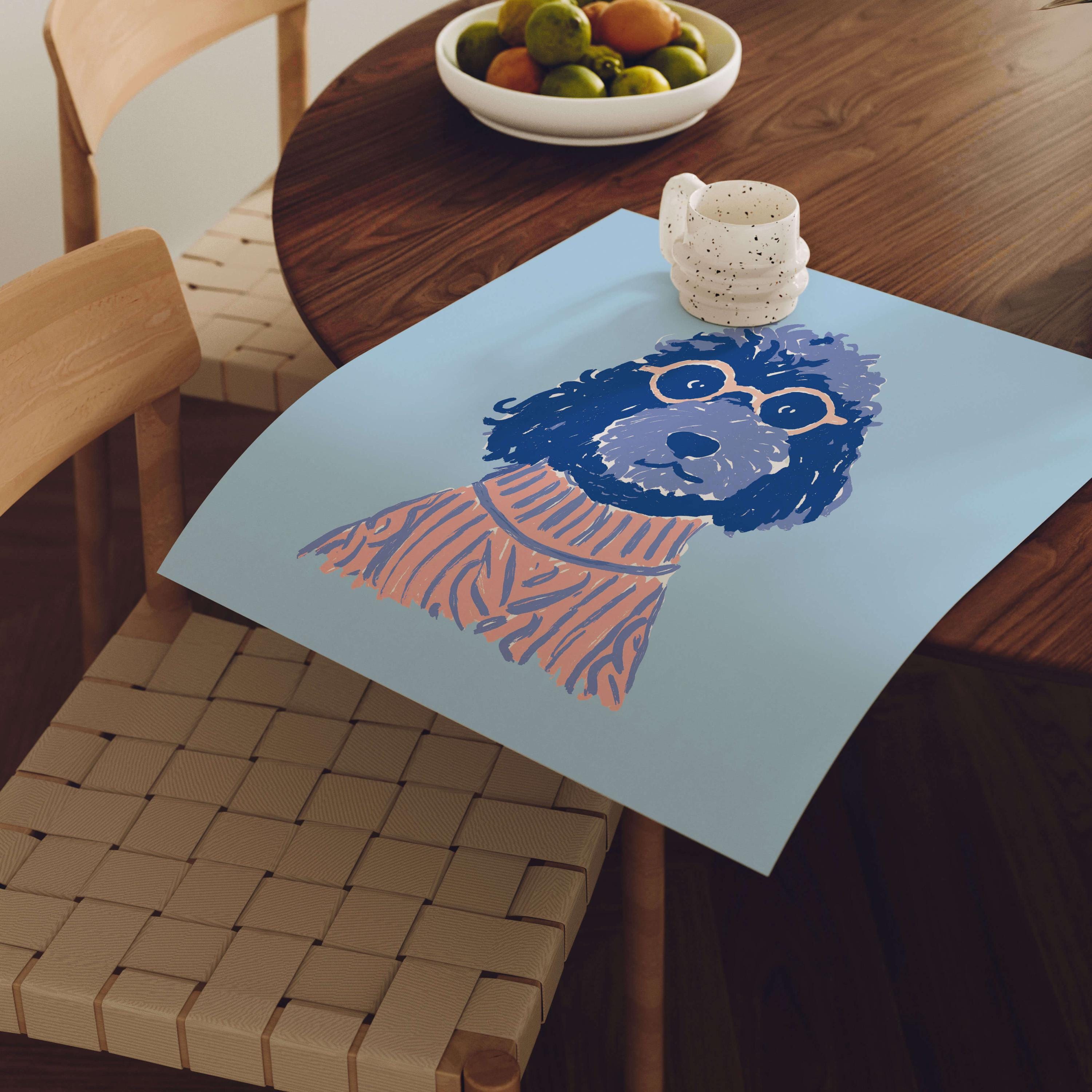 Doodle Glasses Art Print