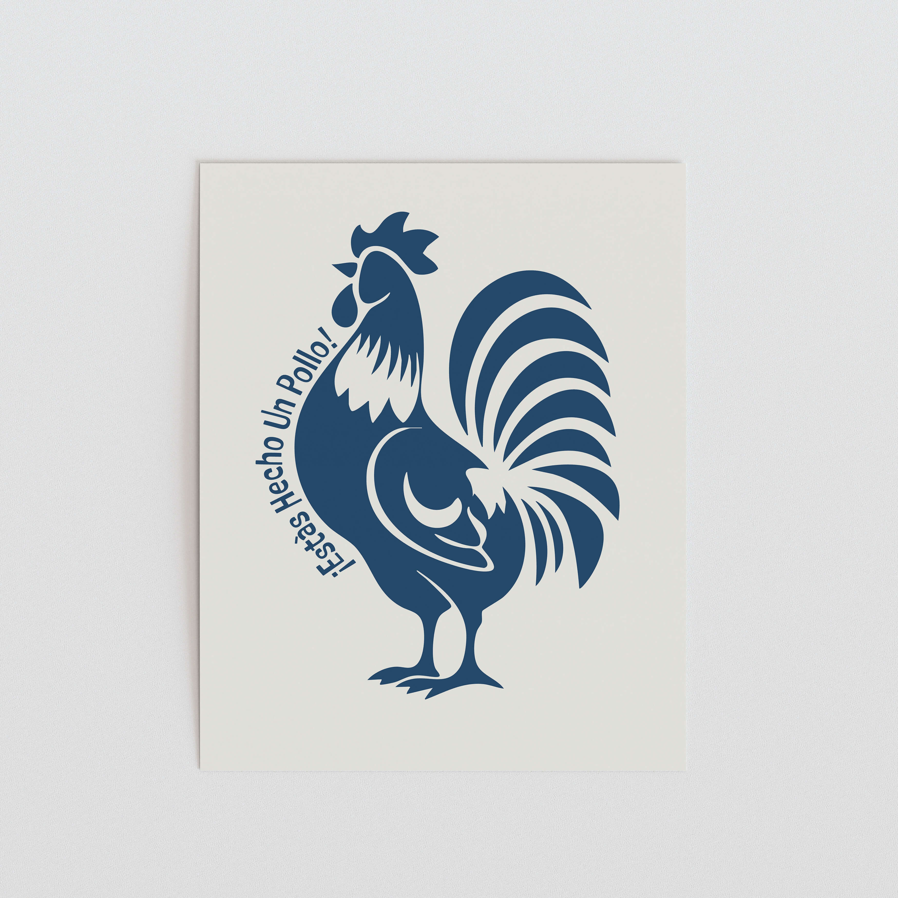 A stylized rooster graphic with the text "¿Tú tú tú" (Spanish for "You are you") written around it.