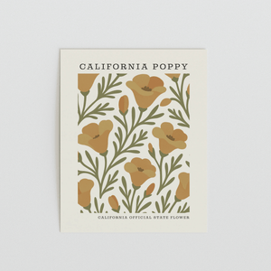 California State Flower Art Print – California Poppy - The FlatFile Society