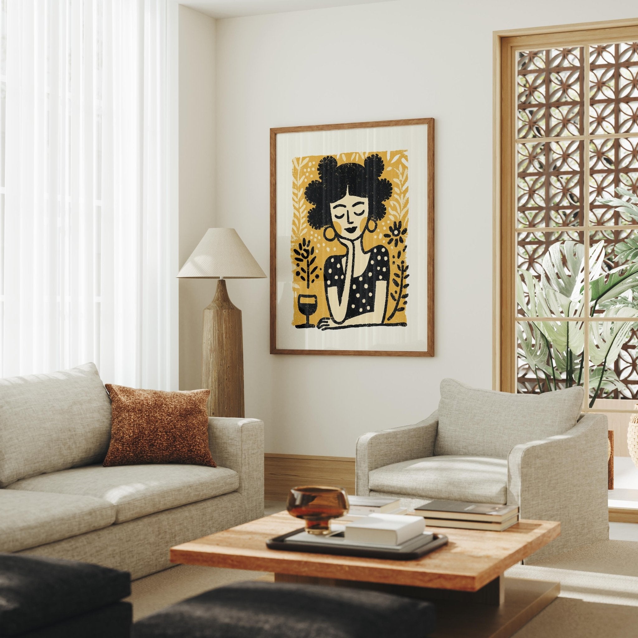 Garden Party Mood, Bold Woman Wall Art Print - The FlatFile Society