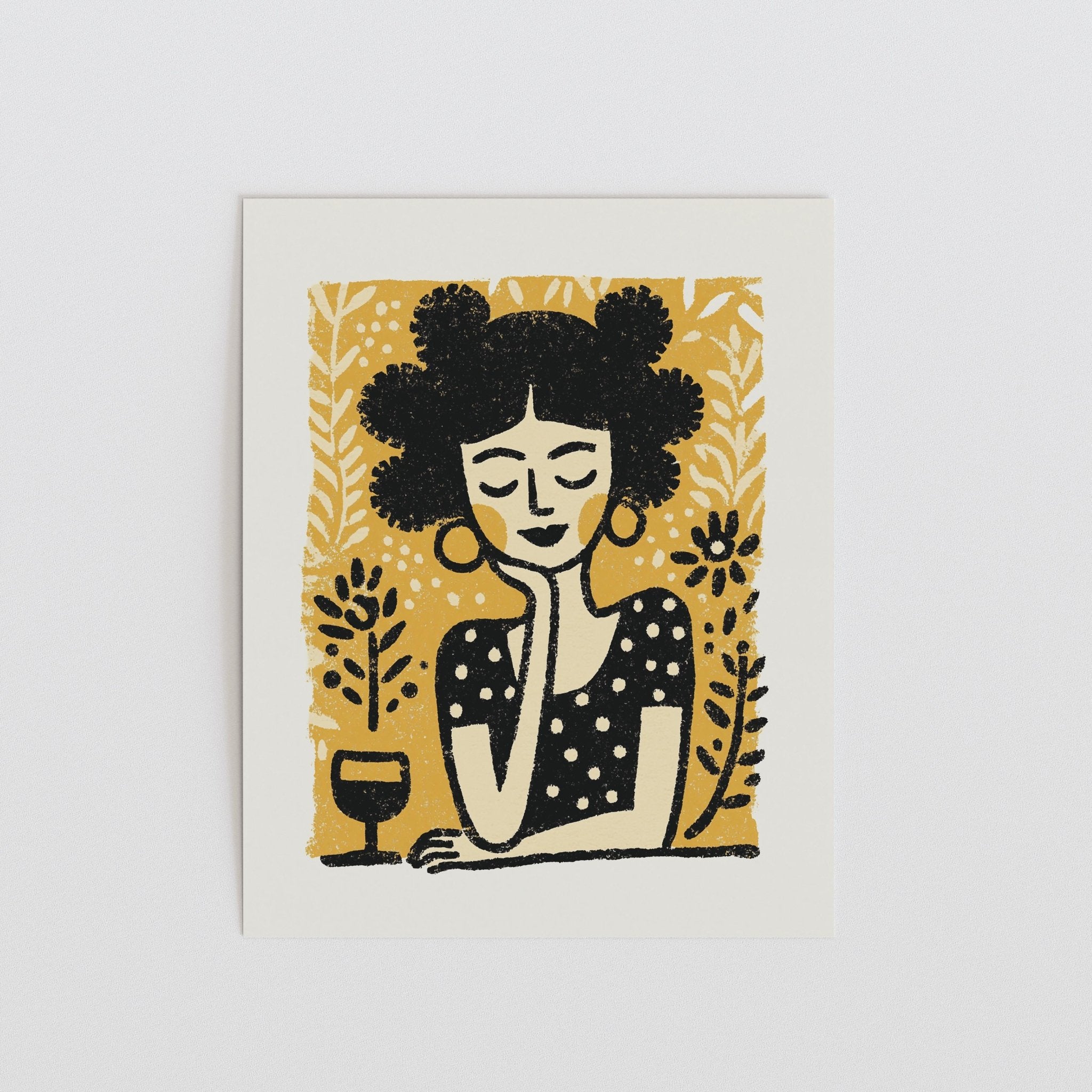 Garden Party Mood, Bold Woman Wall Art Print - The FlatFile Society