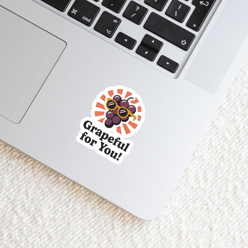 Grapeful for You Sticker - The FlatFile Society
