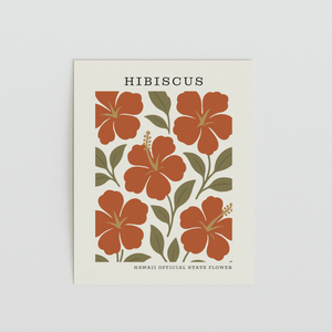 Hawaii State Flower Art Print – Hibiscus - The FlatFile Society