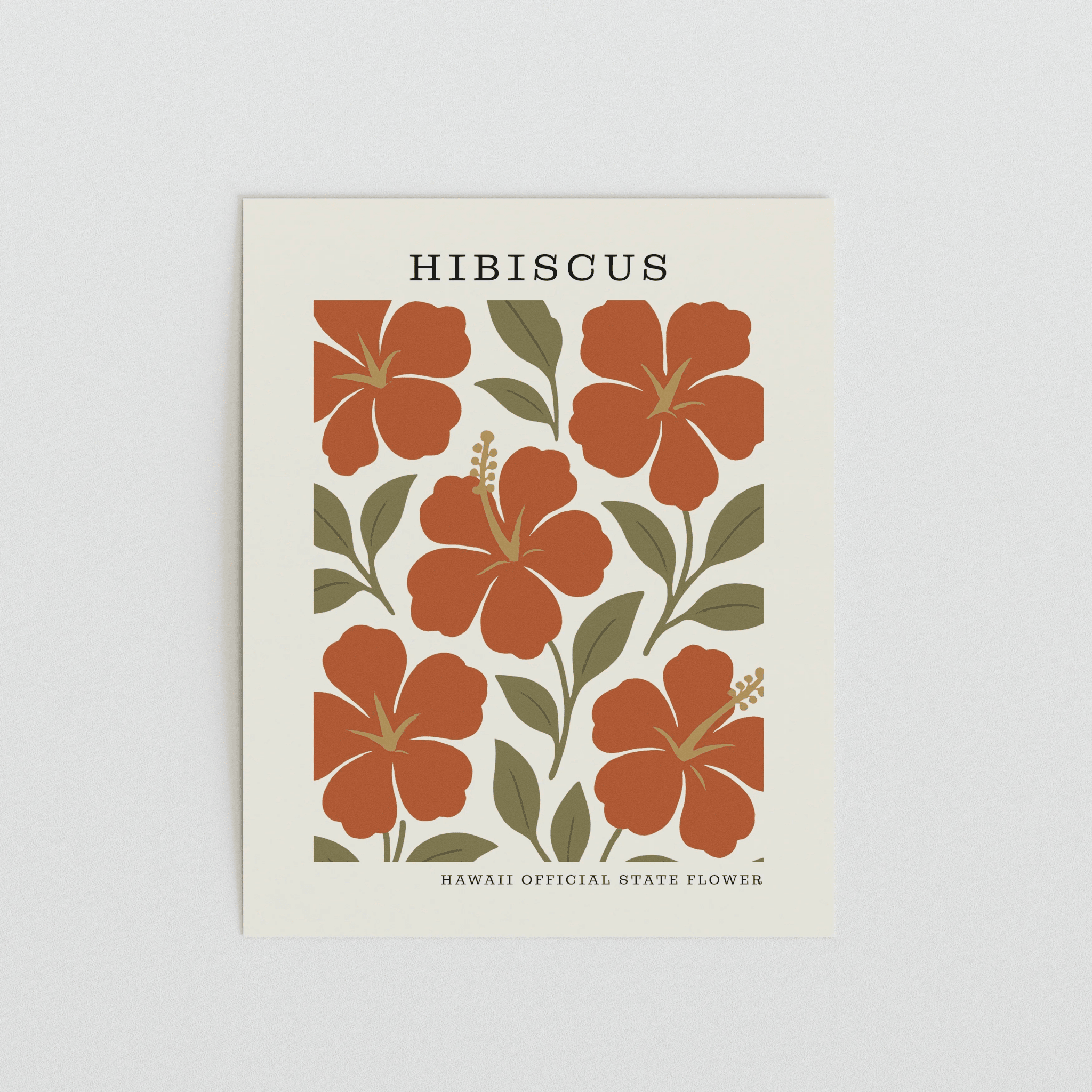 Hawaii State Flower Art Print – Hibiscus - The FlatFile Society