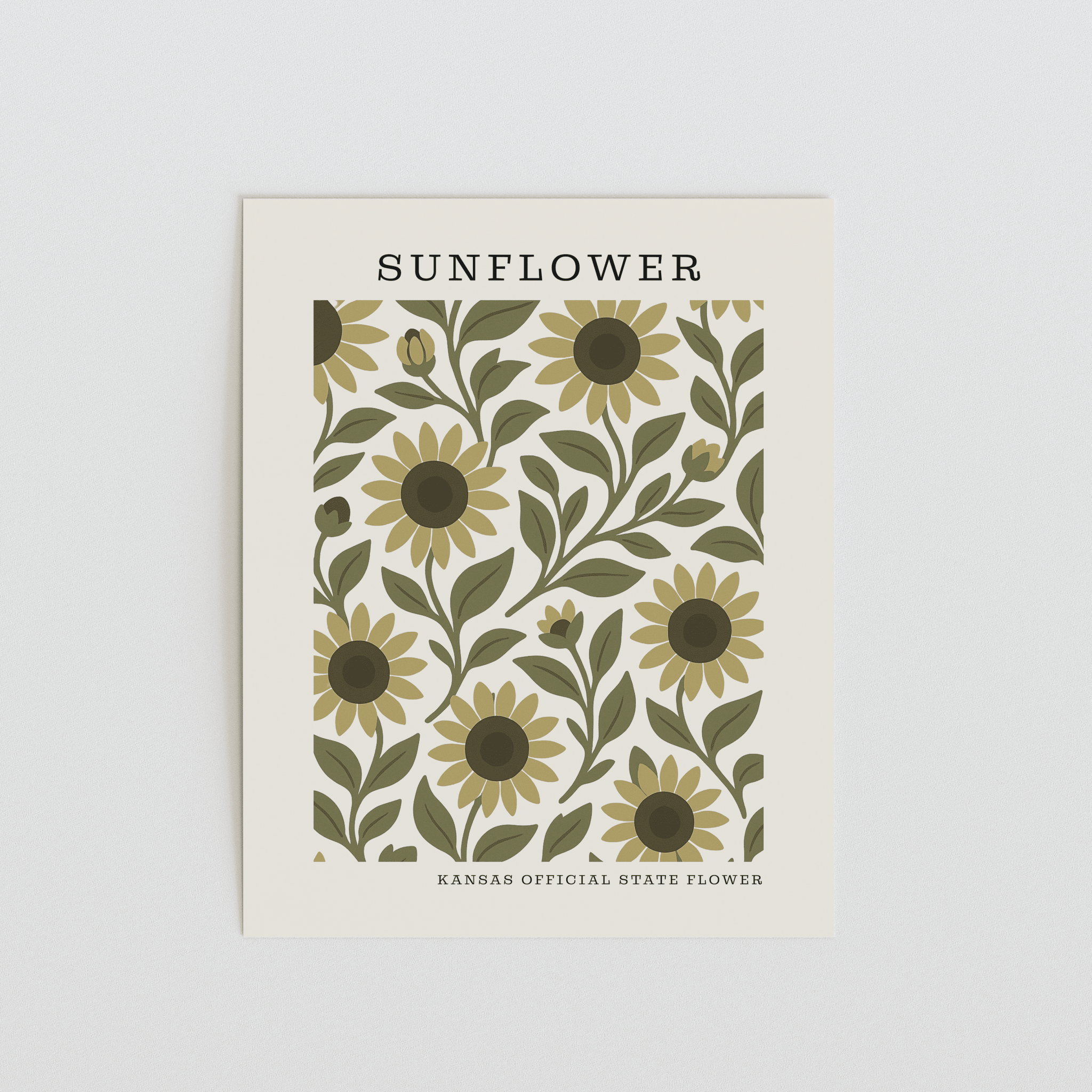 Kansas State Flower Art Print – Sunflower - The FlatFile Society