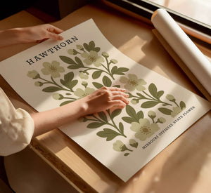 Missouri State Flower Art Print – Hawthorn - The FlatFile Society