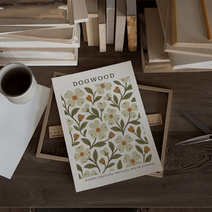 North Carolina State Flower Art Print – Dogwood - The FlatFile Society