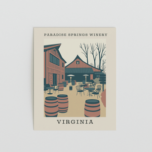 Paradise Springs Winery – Virginia Art Print - The FlatFile Society