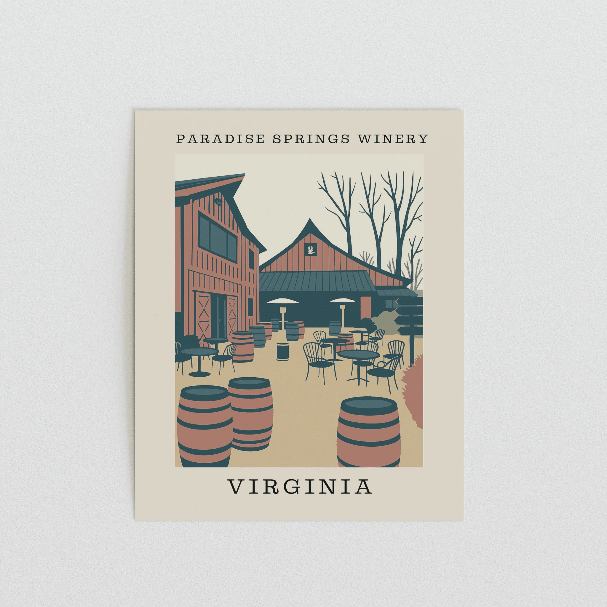 Paradise Springs Winery – Virginia Art Print - The FlatFile Society