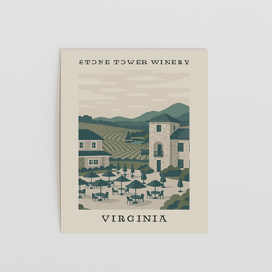 Stone Tower Winery– Virginia Art Print - The FlatFile Society