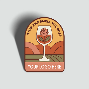 Stop and Smell the Rosé 2.0 | Custom Sticker - The FlatFile Society