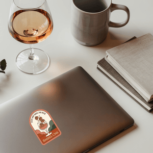 Stop and Smell the Rosé | Custom Sticker - The FlatFile Society