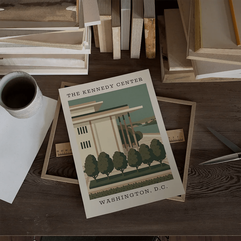 The Kennedy Center Art Print – Washington, D.C. - The FlatFile Society