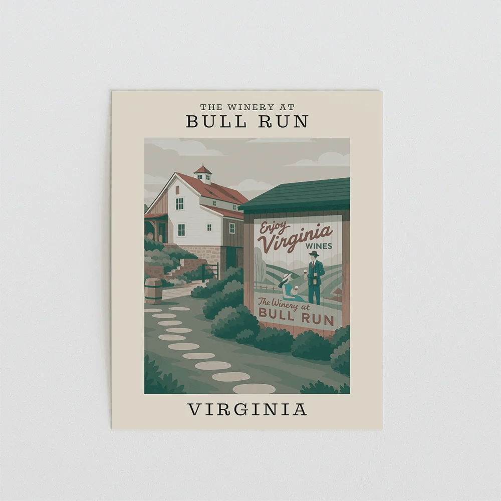 The Winery at Bull Run – Virginia Art Print - The FlatFile Society