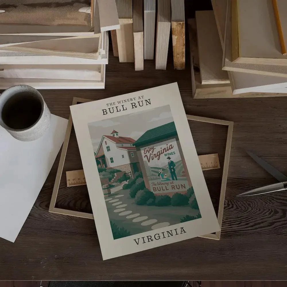 The Winery at Bull Run – Virginia Art Print - The FlatFile Society
