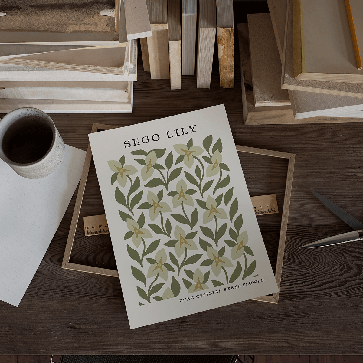 Utah State Flower Art Print – Sego Lily - The FlatFile Society