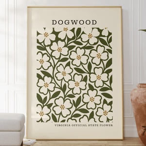 Virginia State Flower Art Print – Dogwood - The FlatFile Society