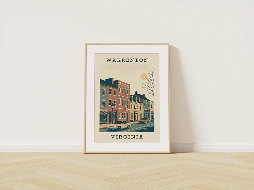 Warrenton, Virginia – Main Street Art Print - The FlatFile Society
