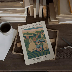 Winery at La Grange – Virginia Art Print - The FlatFile Society