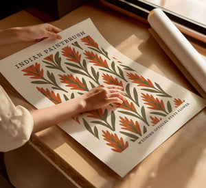 Wyoming State Flower Art Print – Indian Paintbrush - The FlatFile Society
