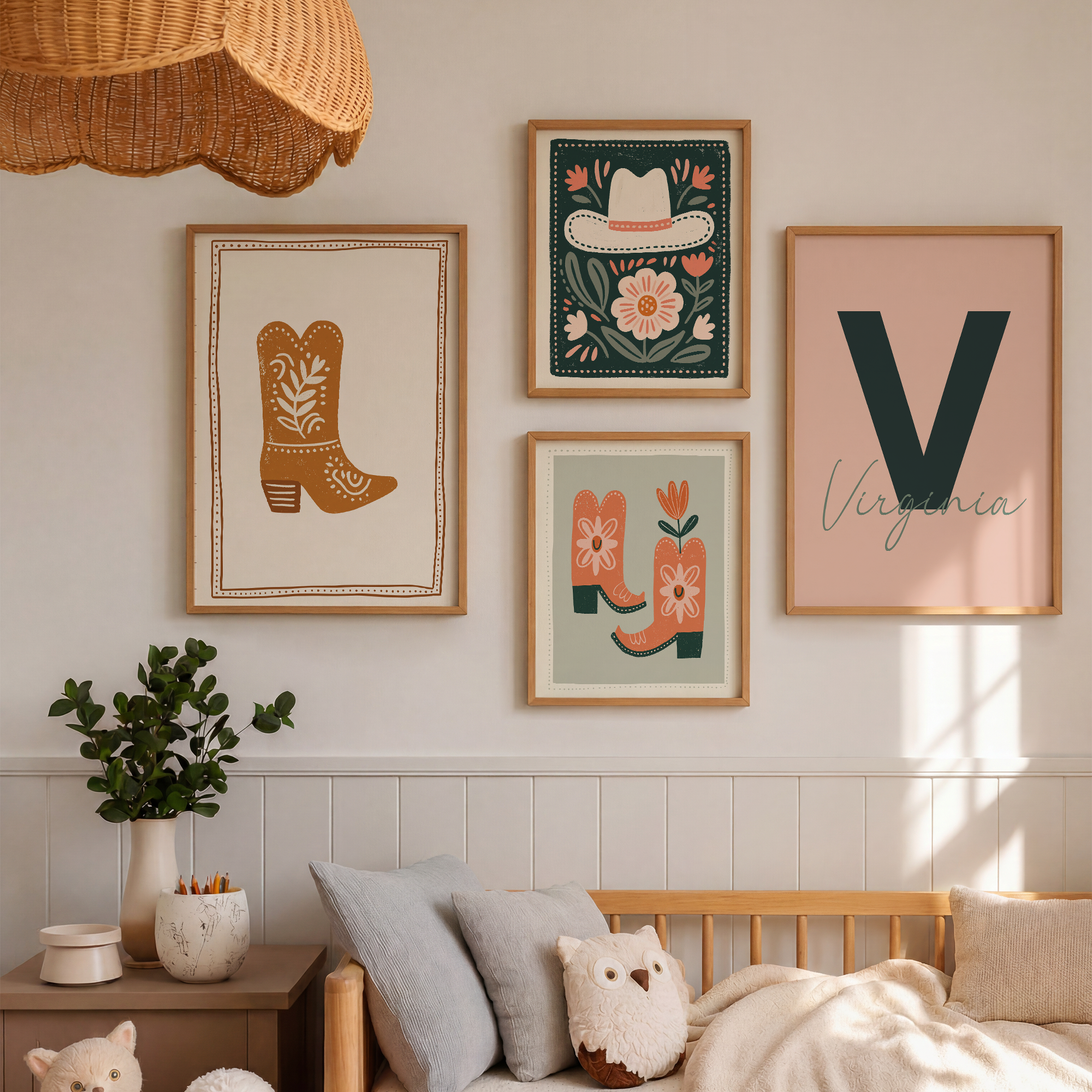 Nursery name prints: how to choose the name, colors, and style