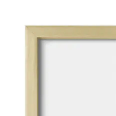 a gold-colored frame surrounding a white background.