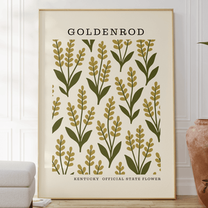 Kentucky state flower art print, goldenrod