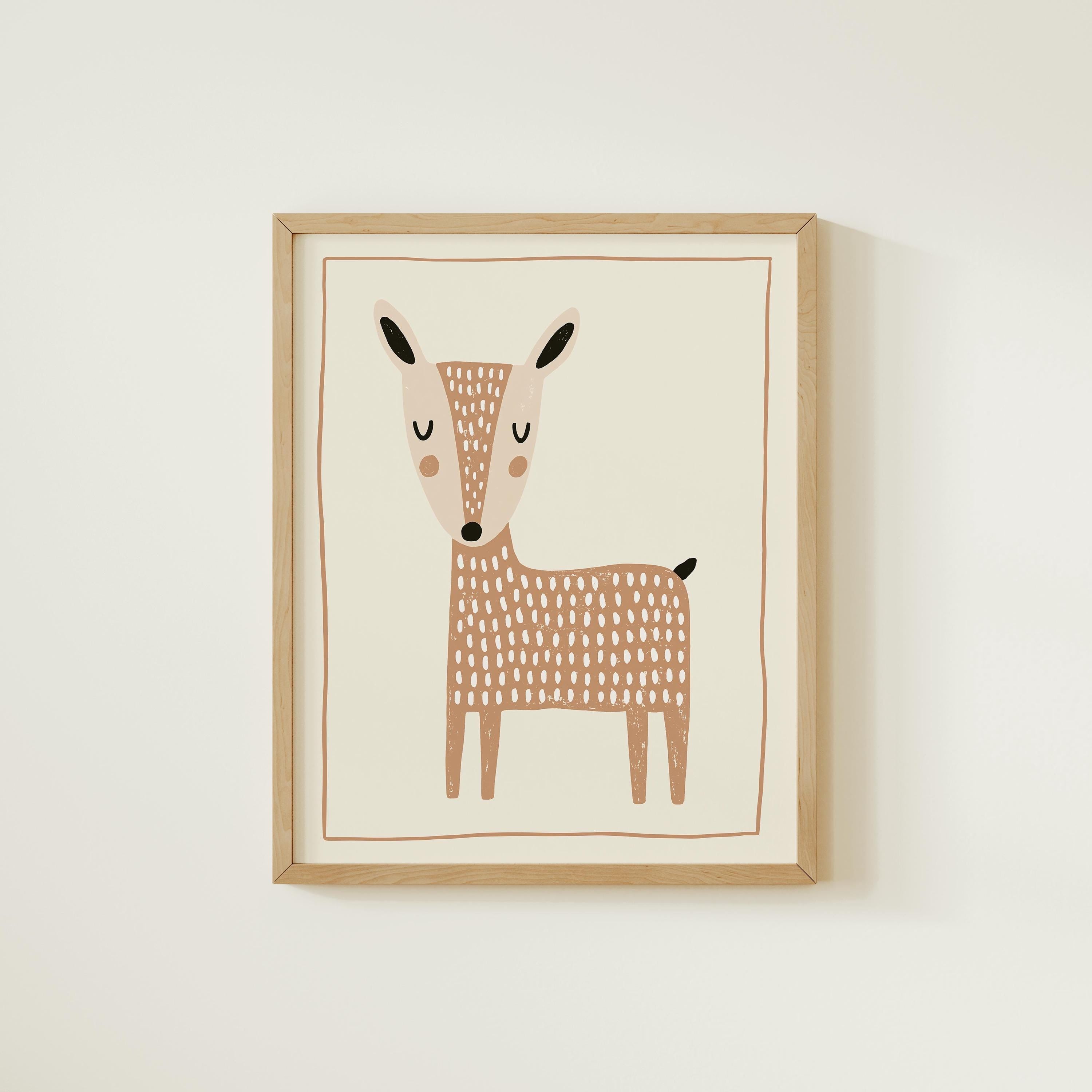 Tan Deer Nursery Print