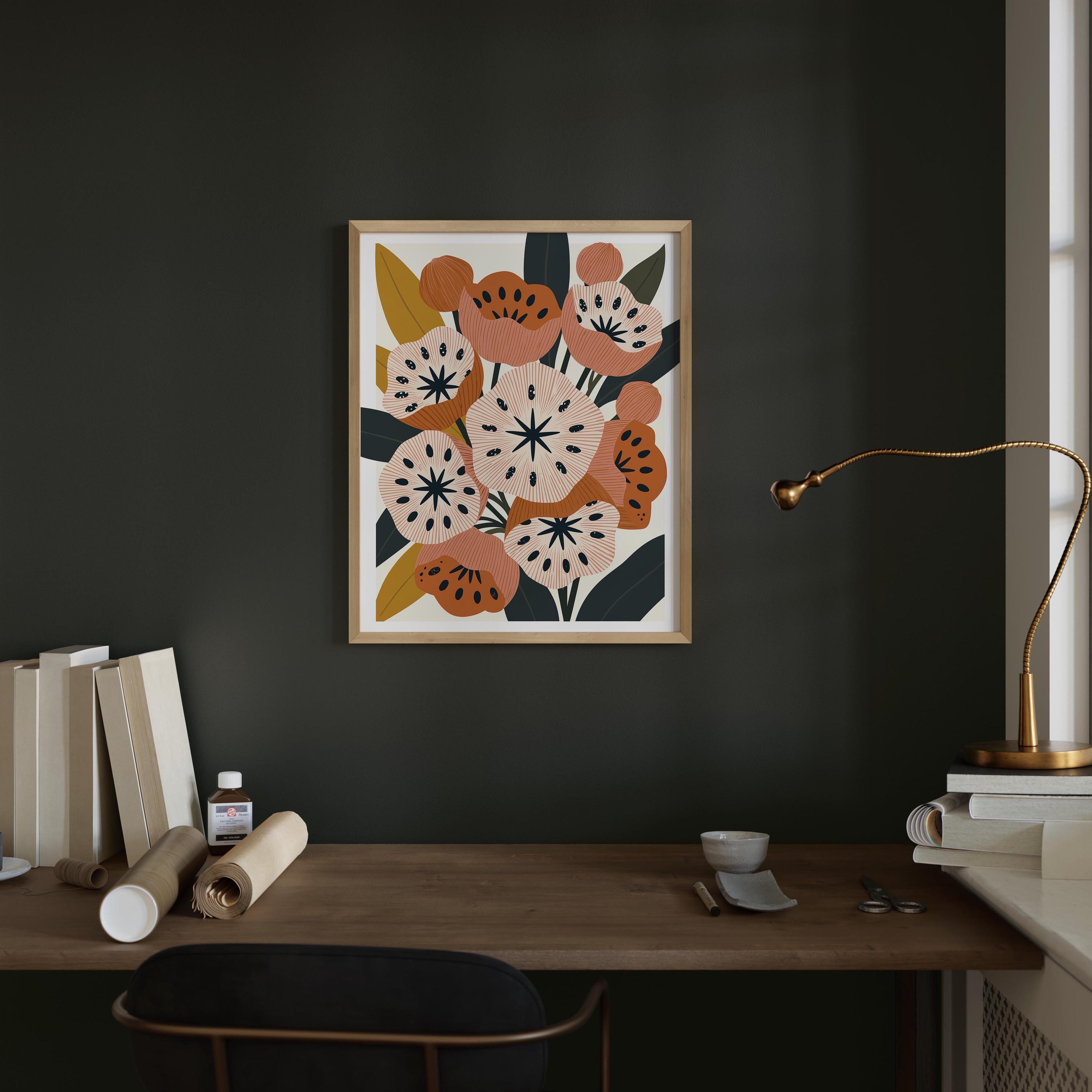 Pennsylvania state flower art print, mountain laurel