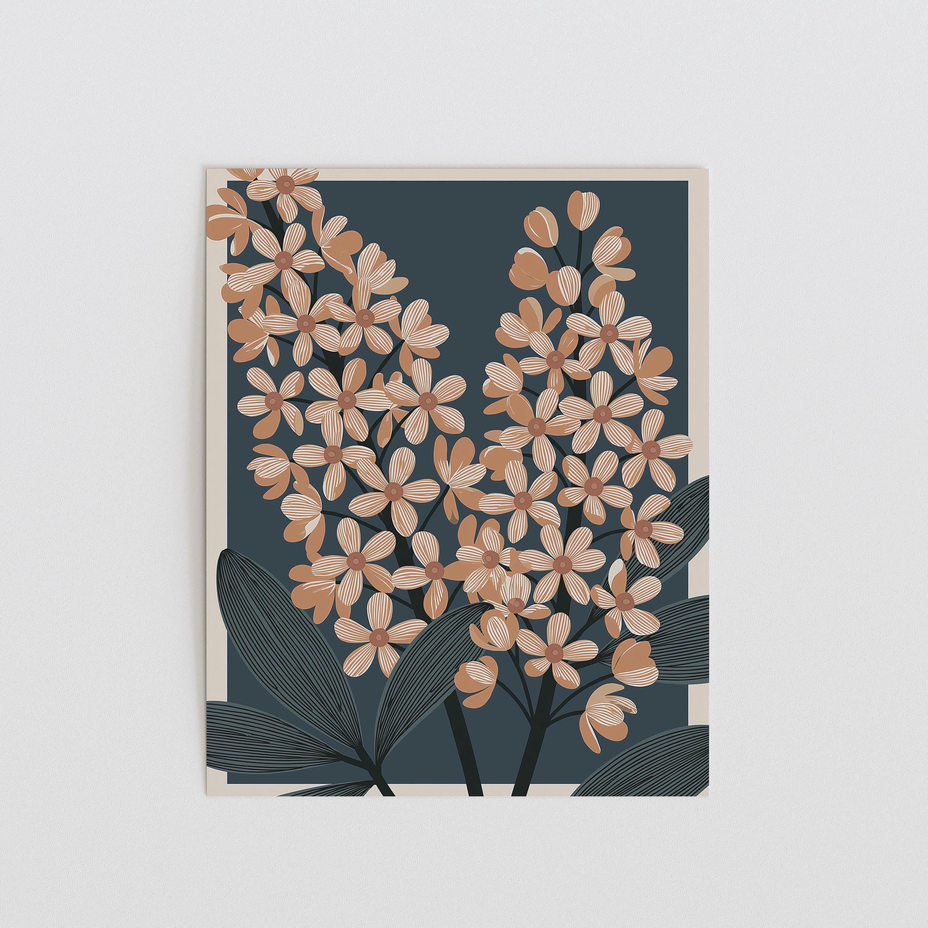 Oregon state flower art print, Oregon grape