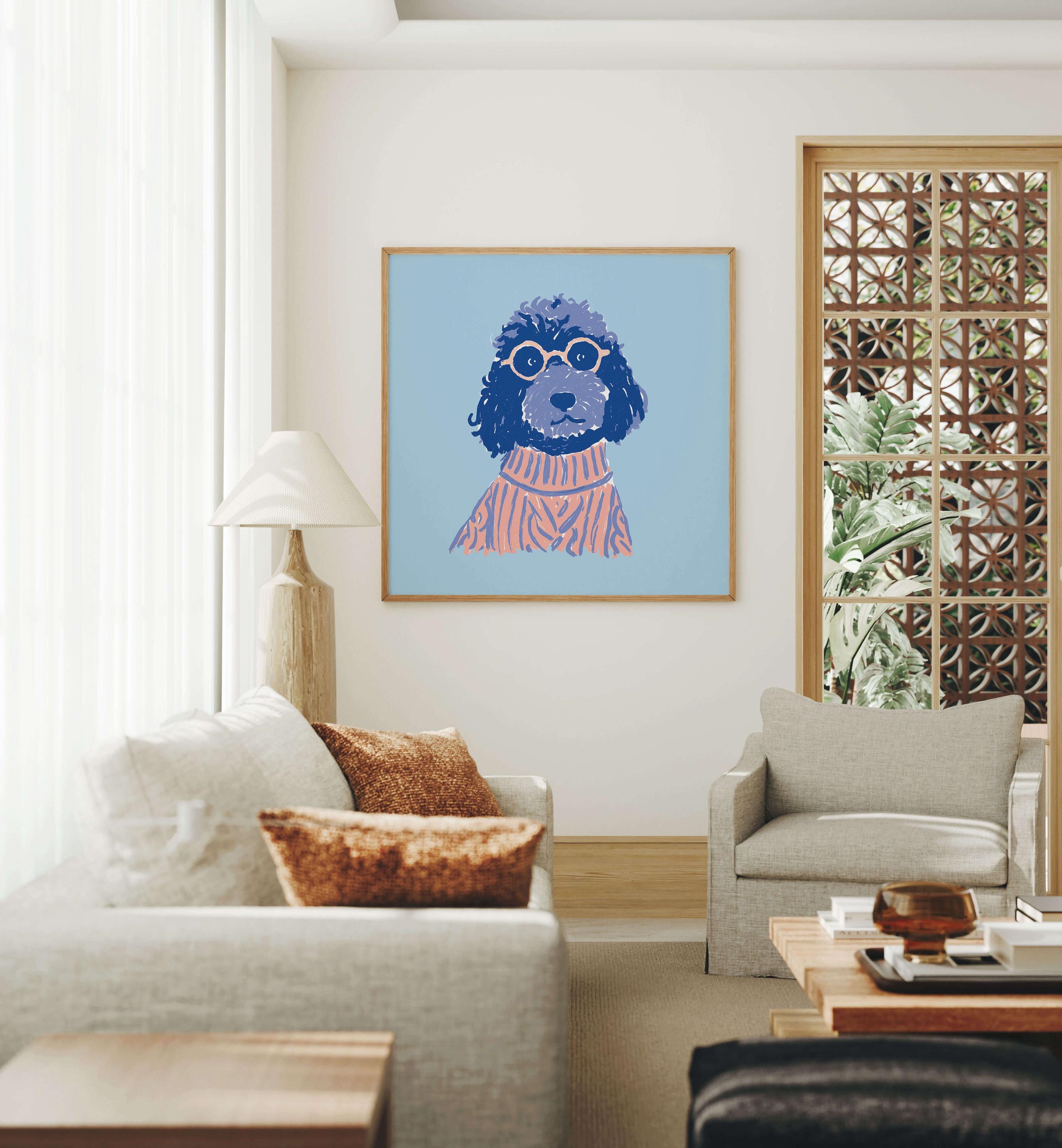 Doodle glasses art print