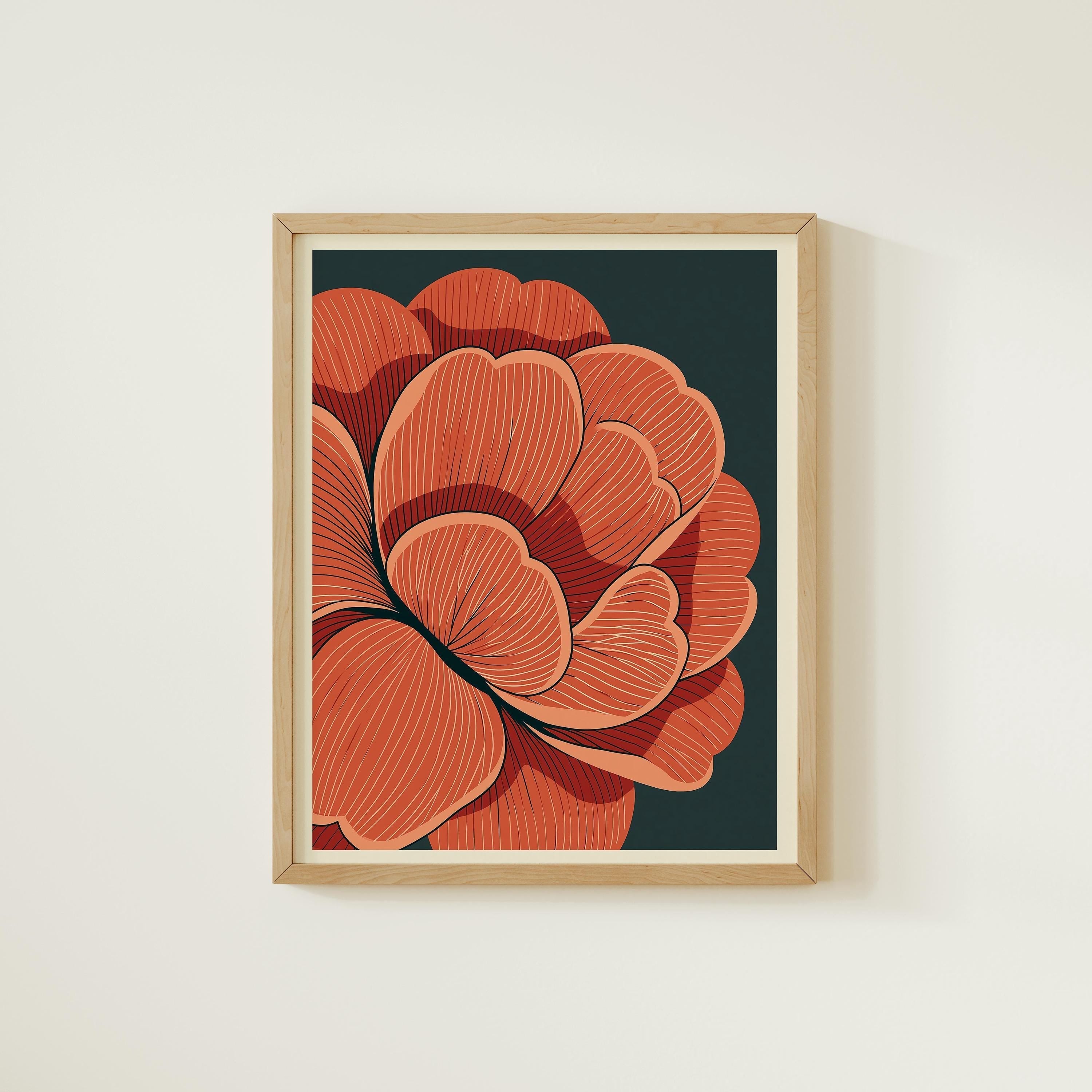Alabama state flower art print, camellia