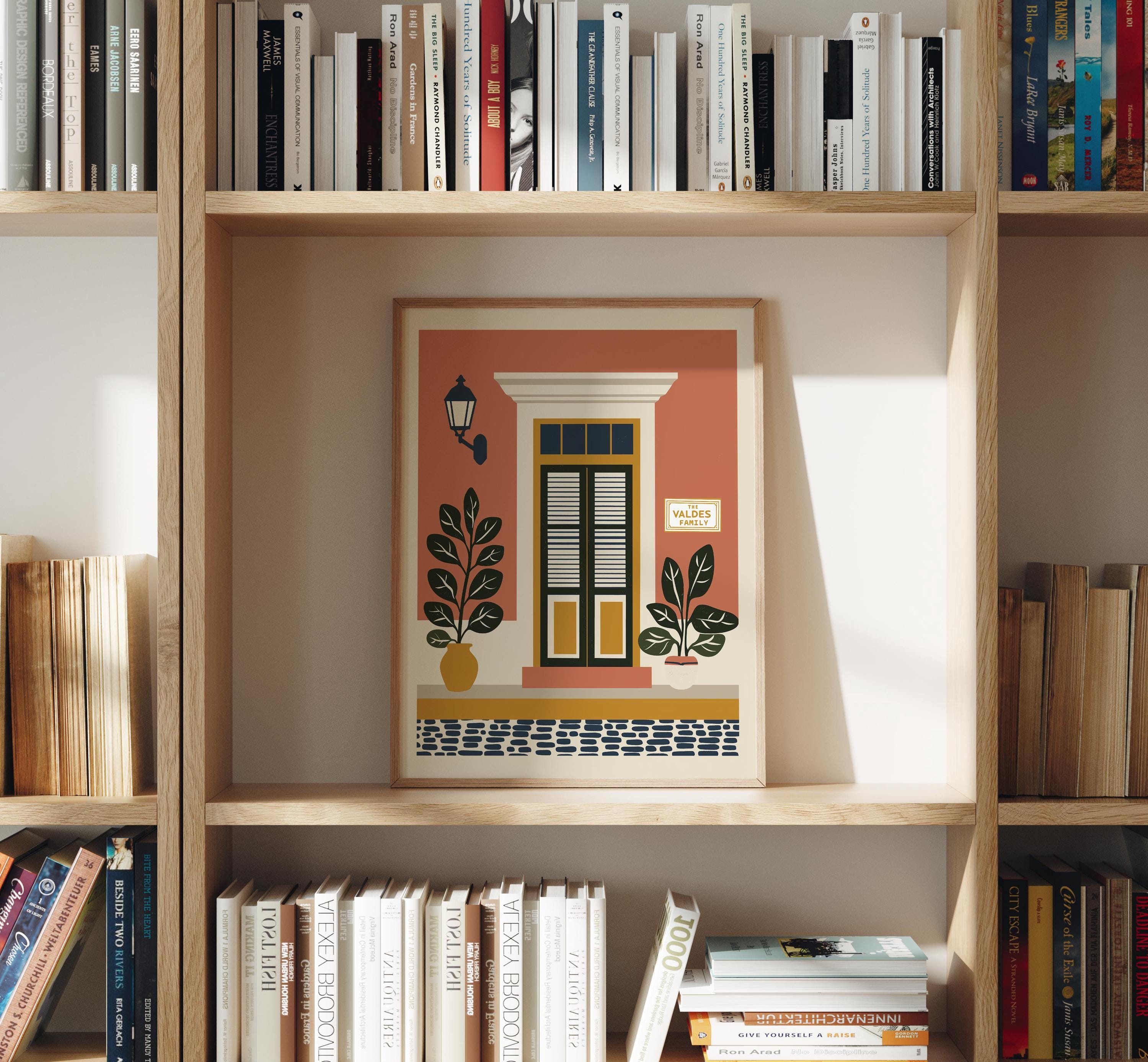 Personalized Old San Juan coral house louvered door art print, Puerto Rico