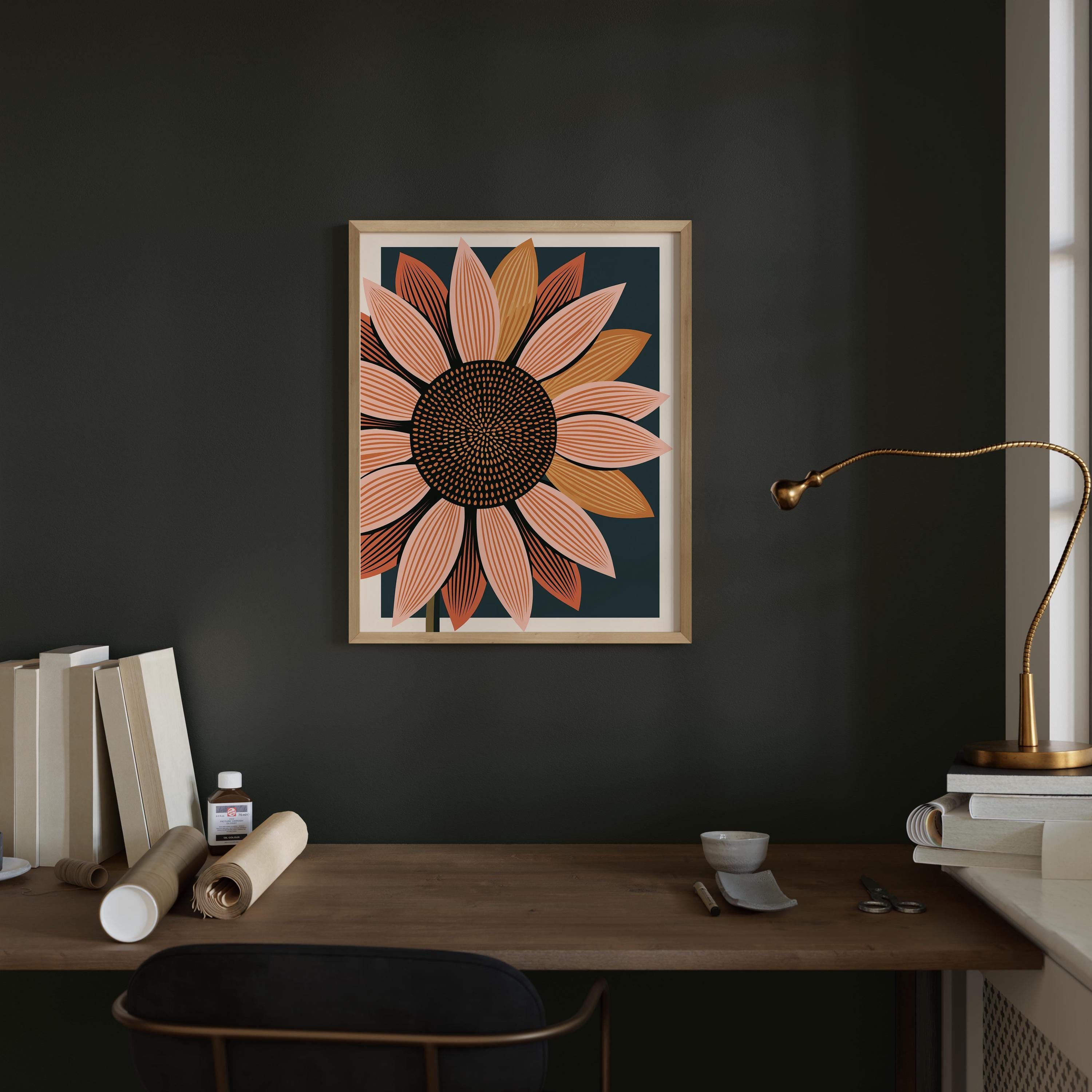 Kansas state flower art print, sunflower