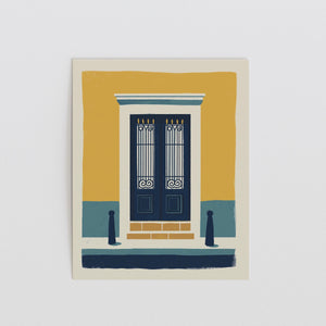 Old San Juan wrought iron door art print, Puerto Rico