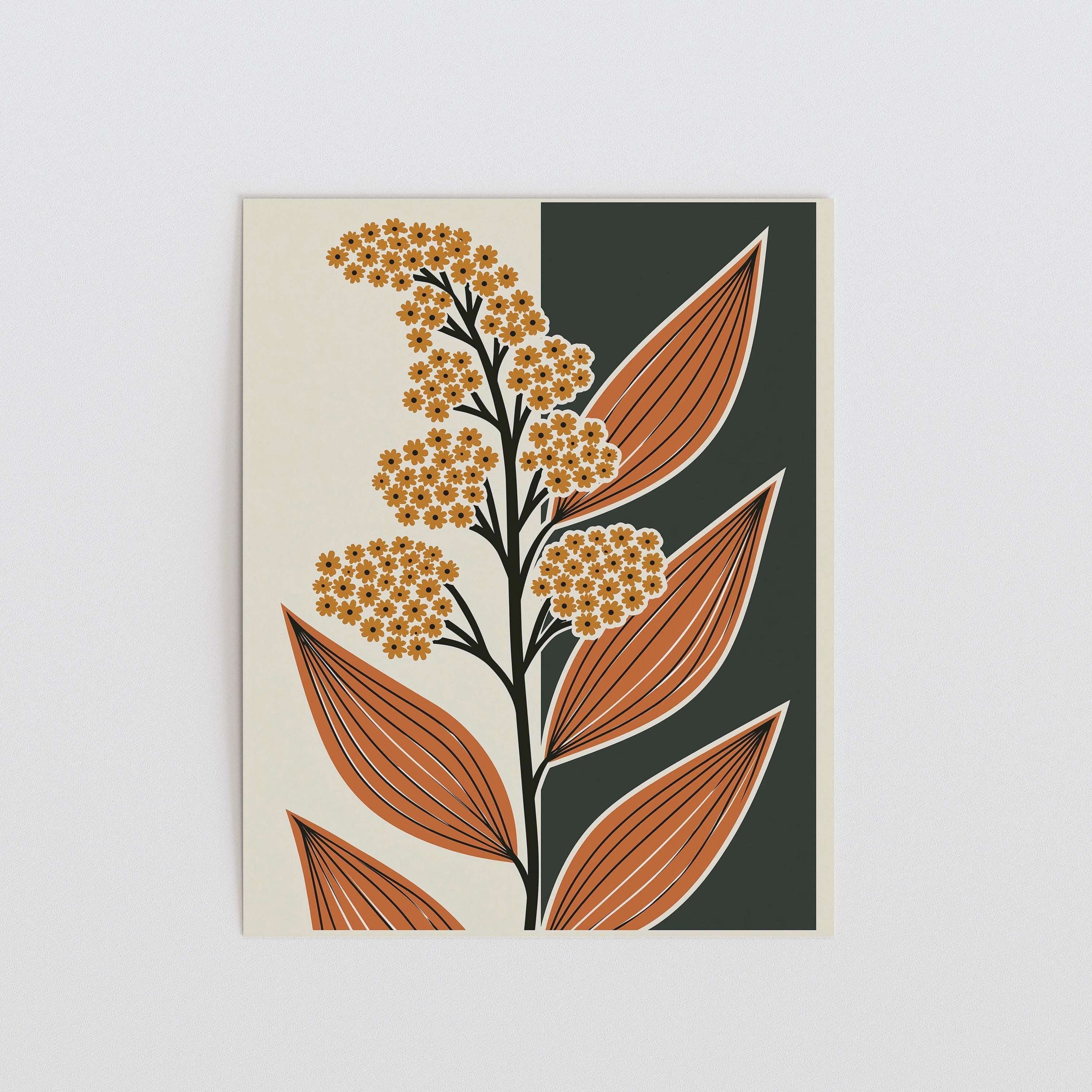 Kentucky state flower art print, goldenrod