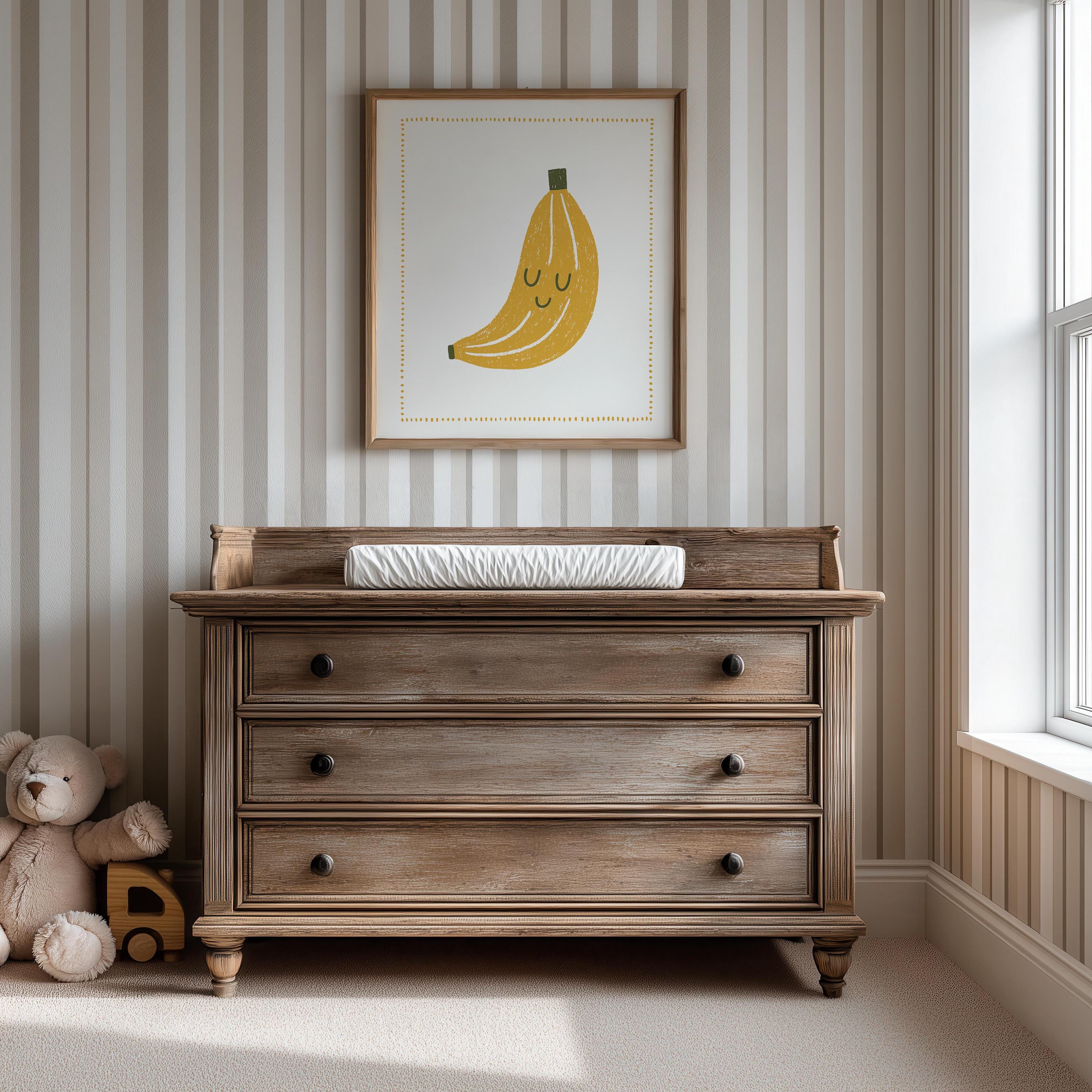 Yellow banana nursery print