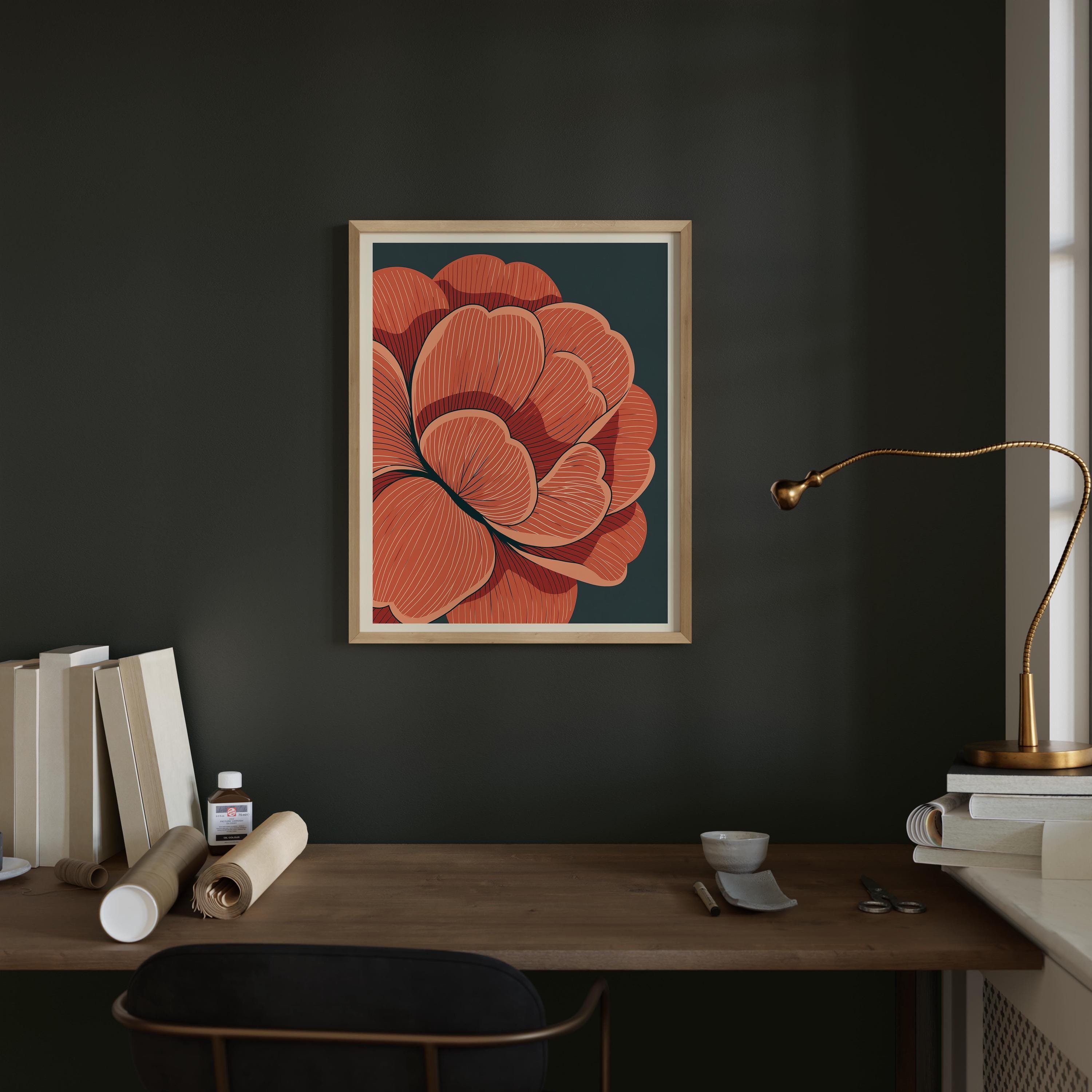 Alabama state flower art print, camellia