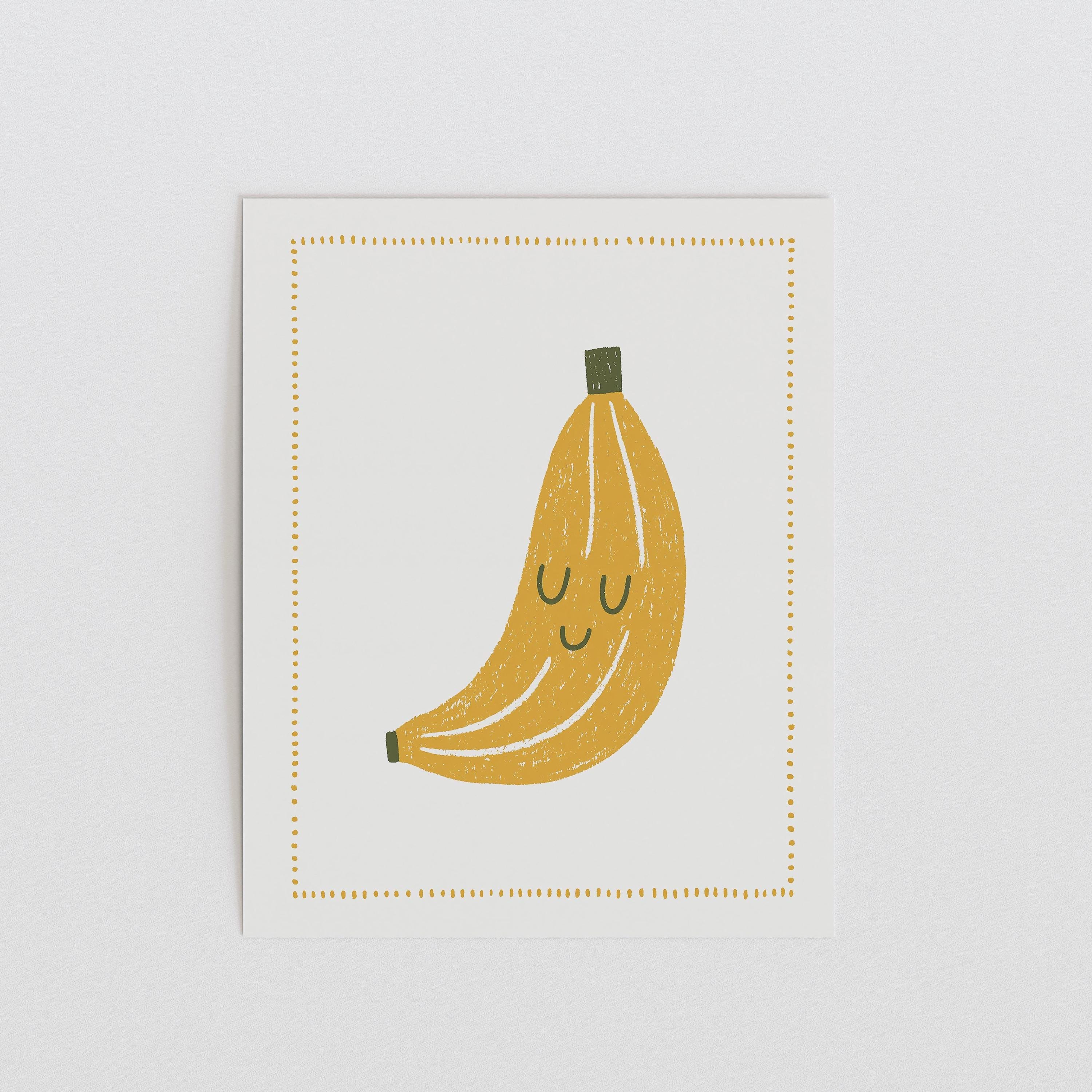 Yellow Banana Nursery Print