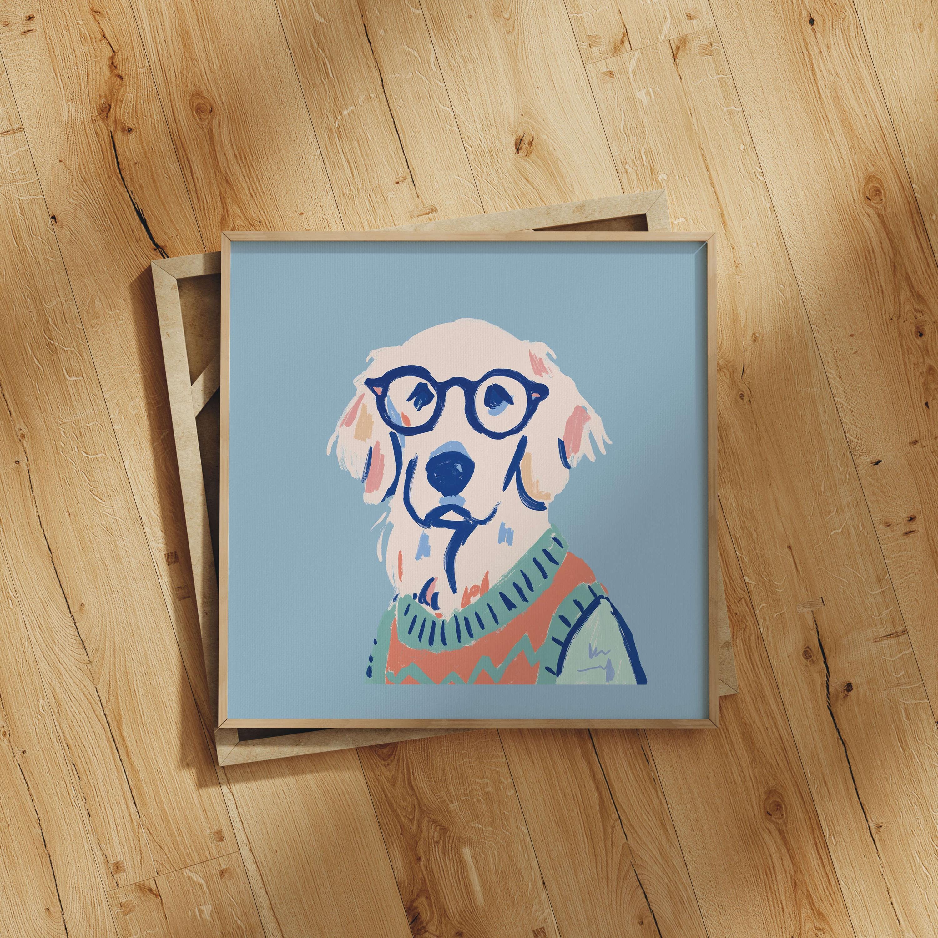 Golden Retriever sweater art print