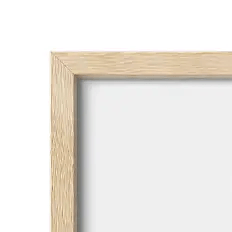 a wooden frame with a white background, creating a simple and clean composition.