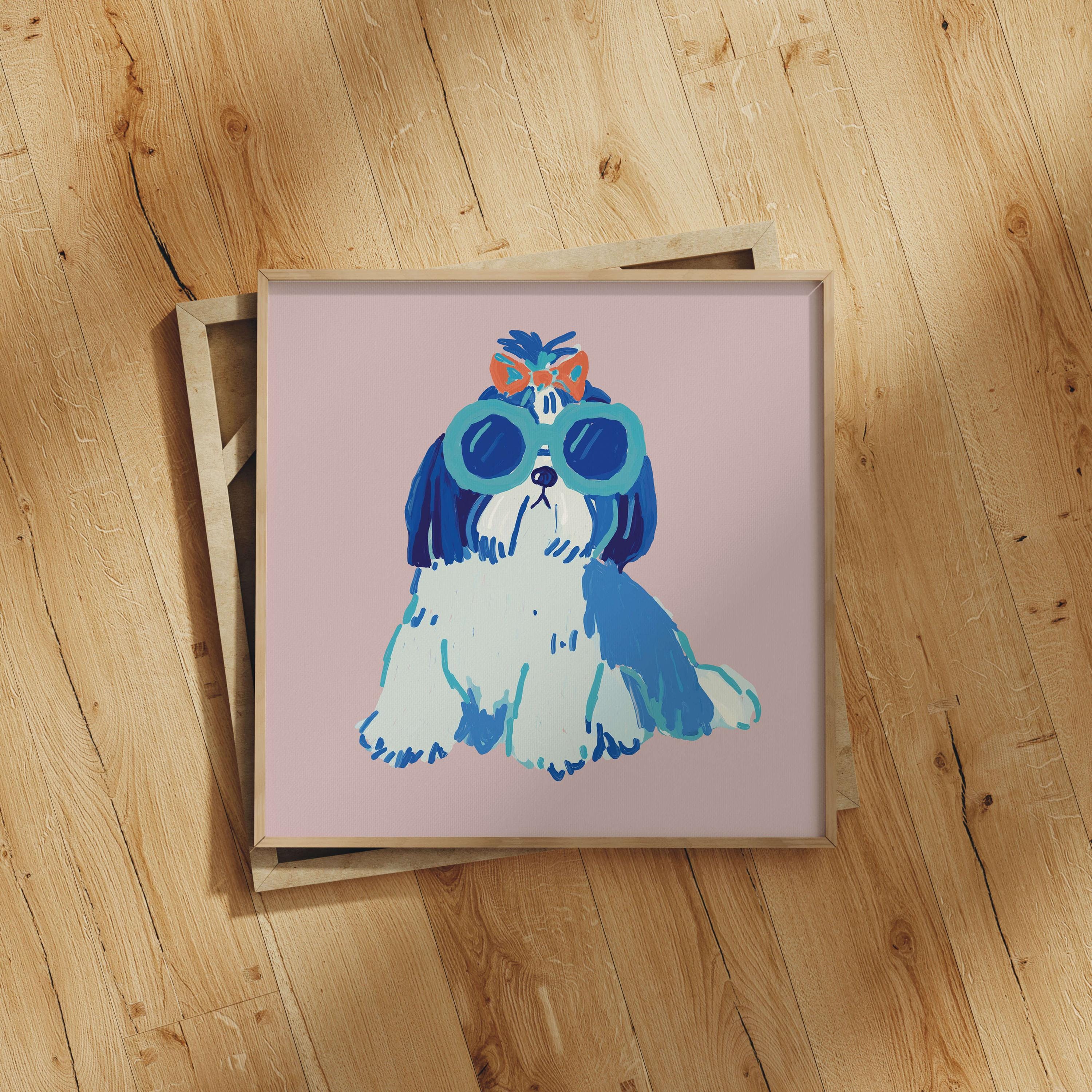 Shih Tzu sunglasses art print